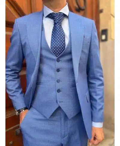 Abito uomo, blu - Con gilet monopetto - Abiti uomo gogolfun.it