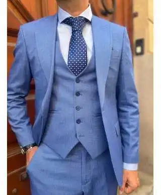 Abito uomo, blu - Con gilet monopetto - Abiti uomo gogolfun.it
