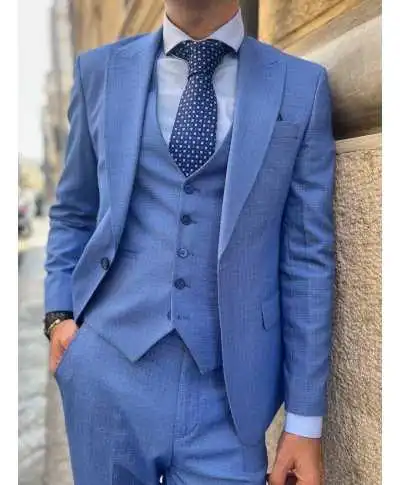 Abito uomo, blu - Con gilet monopetto - Abiti uomo gogolfun.it