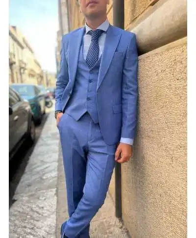 Abito uomo, blu - Con gilet monopetto - Abiti uomo gogolfun.it