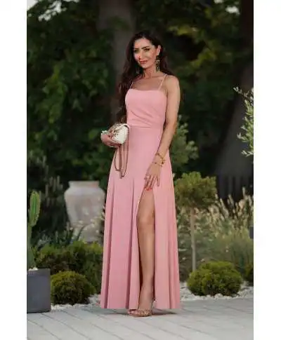 Vestito lungo elegante con schiena scoperta - Nathalie - Abiti da cerimonia semplici - Gogolfun.it