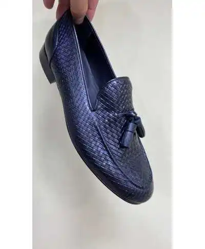 Mocassini uomo marroni - Vera pelle intrecciata - Made in Italy - Gogolfun.it