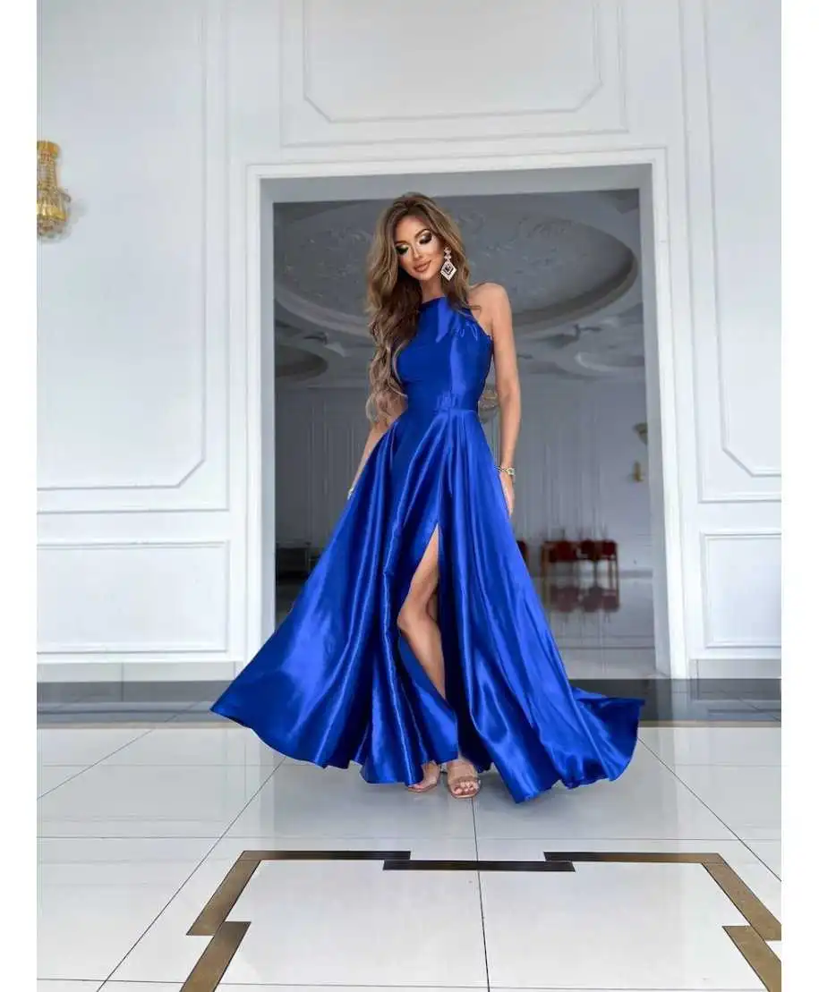 Abito da cerimonia blu cobalto - Lanciano - Cerimonia donna online - Gogolfun.it