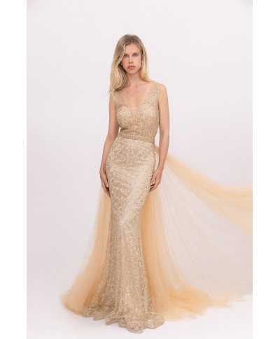 Abito a sirena oro - Coda staccabile - Abiti diciottesimo compleanno - Gogolfun.it
