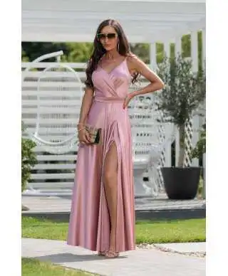 Vestito lungo elegante con spacco - Marina