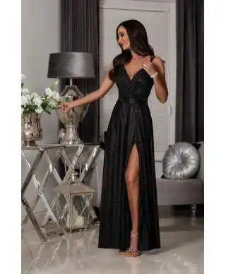 Vestito lungo elegante con spacco - Marina