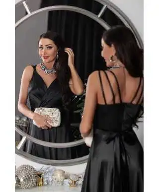 Vestito lungo elegante con spacco - Marina