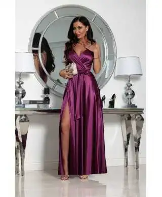 Vestito lungo elegante con spacco - Marina