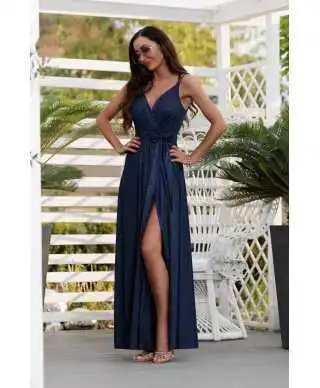 Vestito lungo elegante con spacco - Marina