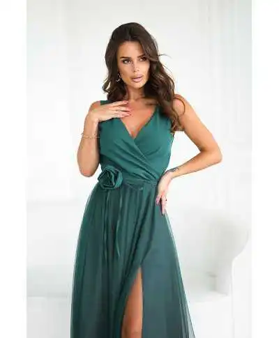 Vestito lungo verde - Gonna in tulle - Vestiti lunghi eleganti - Gogolfun.it
