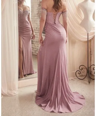 Vestito elegante a sirena rosa - Charlot - Abiti da cerimonia online - Gogolfun.it