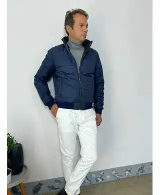 Giubbotto uomo in Vera pelle modello bomber reversibile - Marrone
