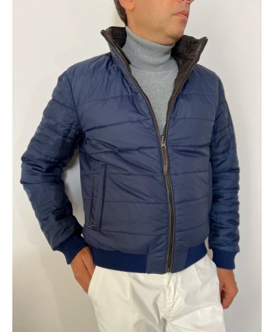 Giubbotto uomo in pelle modello bomber- Marrone - Giubbotti in pelle online - Abbigliamento uomo gogolfun.it