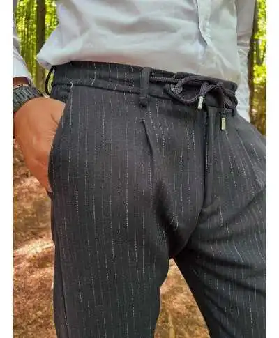 Pantaloni uomo blu con coulisse - Paul Miranda - Pantaloni sportivi, comodi, particolari - Gogolfun.it