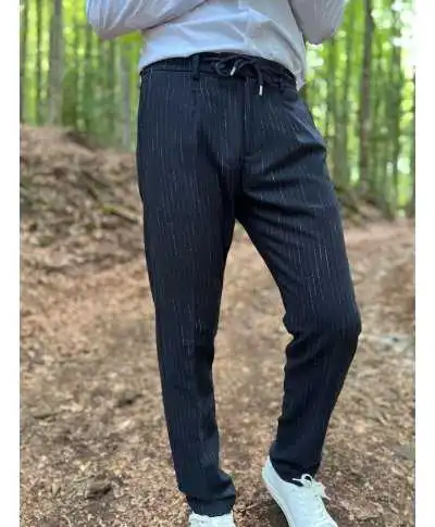 Pantaloni uomo blu con coulisse - Paul Miranda - Pantaloni sportivi, comodi, particolari - Gogolfun.it
