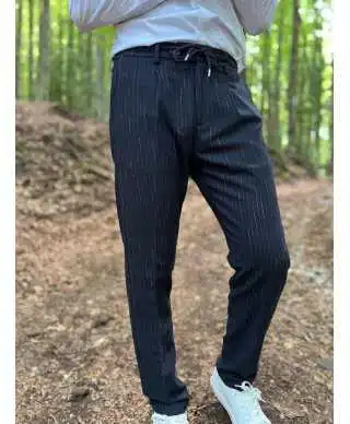 Pantaloni uomo blu con coulisse - Paul Miranda - Pantaloni sportivi, comodi, particolari - Gogolfun.it