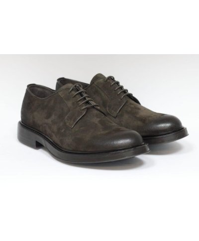 Stringata marrone in pelle scamosciata - Monte - Scarpe e mocassini uomo online - Gogolfun.it