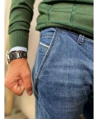 Maglione girocollo verde, lavorato - Maglioni uomo, cardigan, dolcevita, invernali - Gogolfun.it