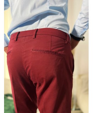 Pantaloni uomo bordeaux, chinos - Paul Miranda - Pantaloni uomo particolari, eleganti, chinos - Gogolfun.it