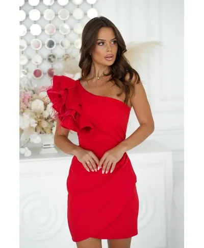 Vestito corto elegante con piume - Fiora Mini - Vestiti corti online - Gogolfun.it