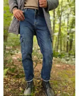 Jeans uomo con tasconi - Key Jey