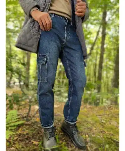 Jeans uomo cargo - Con tasconi - Key Jey - Gogolfun.it