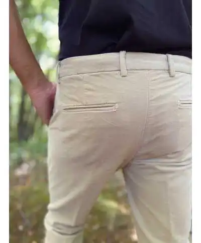 Pantaloni uomo panna in velluto liscio - Paul Miranda - Pantaloni uomo sportivi, eleganti, chinos - Gogolfun.it