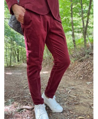 Pantaloni uomo bordeaux, chinos - Paul Miranda - Pantaloni uomo particolari, eleganti, chinos - Gogolfun.it