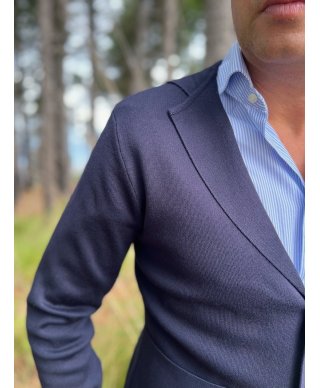 Cardigan uomo blu monopetto - Maglieria uomo online - gogolfun.it