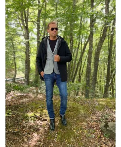 Cardigan uomo grigio perla - Monopetto - Giacche uomo particolari, sportive - Gogolfun.it