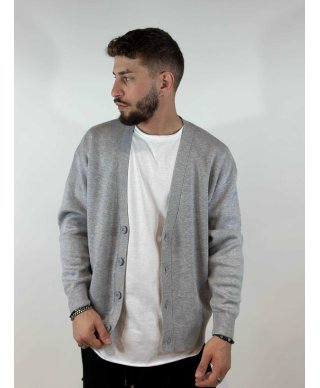 Cardigan grigio perla - Con bottoni - Maglieria uomo -Gogolfun.it