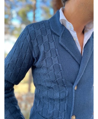 Cardigan uomo blu Avion, doppiopetto - Maglioni uomo online - Gogolfun.it