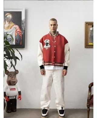 Giacca college con stampa Tupac