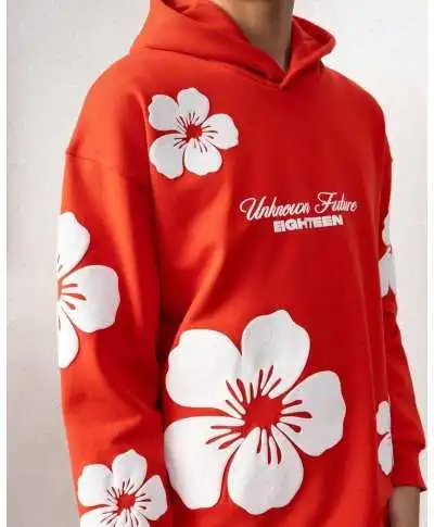 Felpa con cappuccio e stampa, arancio - Felpe online - Gogolfun.it