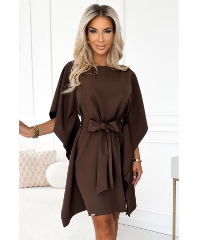 Vestito corto a pipistrello - Cacao - Abbigliamento donna online - Gogolfun.it