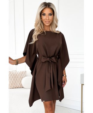 Vestito corto a pipistrello - Cacao - Abbigliamento donna online - Gogolfun.it