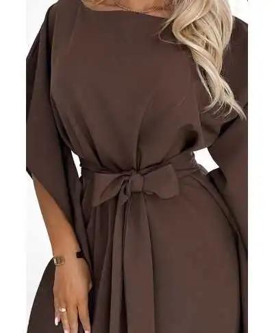 Vestito corto a pipistrello - Cacao - Abbigliamento donna online - Gogolfun.it