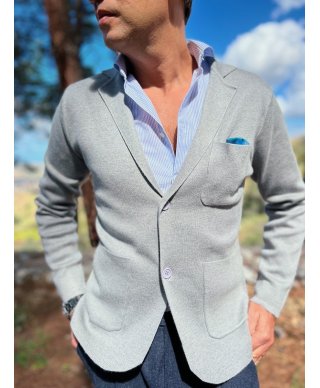 Cardigan uomo grigio perla - Monopetto - Giacche uomo particolari, sportive - Gogolfun.it