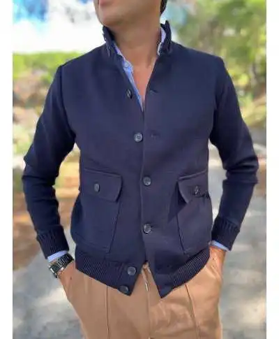 Cardigan uomo blu imbottito - Cardigan e maglioni uomo online - Gogolfun.it