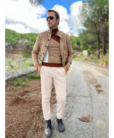 Pantaloni in velluto beige - Paul Miranda - Pantaloni uomo online - Gogolfun.it