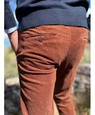 Pantaloni uomo in velluto marrone - Paul Miranda