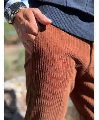 Pantaloni uomo in velluto marrone - Paul Miranda - Pantaloni uomo online - Gogolfun.it