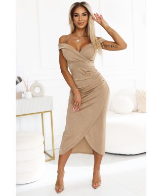 Vestito longuette beige - Callie - Abbigliamento donna online - Gogolfun.it