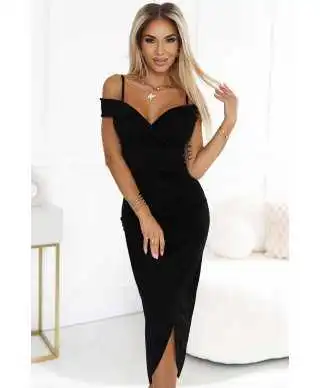 Vestito elegante nero, scollo a barca - Vestiti donna online - Gogolfun.it