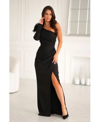 DŁUGA SUKIENKA Z RÓŻĄ