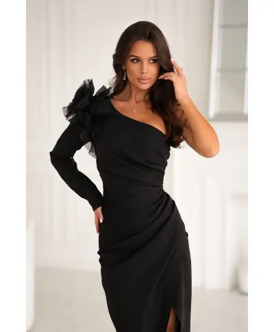 DŁUGA SUKIENKA Z RÓŻĄ