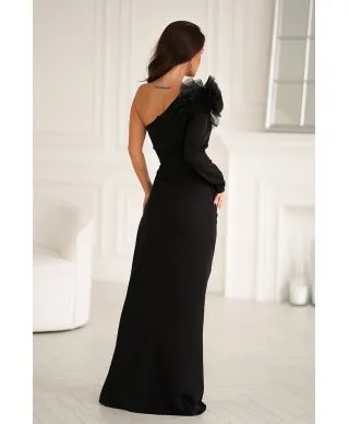 DŁUGA SUKIENKA Z RÓŻĄ