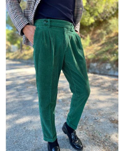 Pantaloni in Velluto Paul Miranda - Made in Italy - Pantaloni uomo particolari, classici, invernali - Gogolfun.it