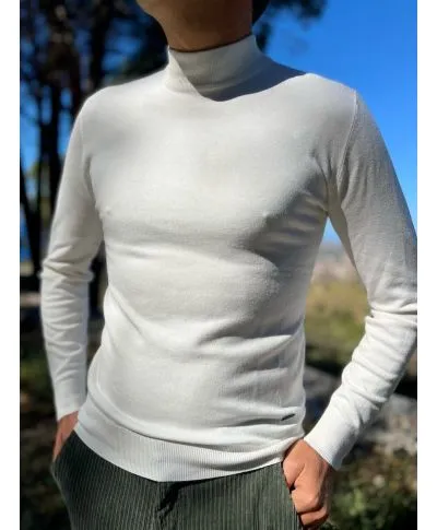 Lupetto Bianco Uomo - Sotto giacca - Maglieria uomo online - Gogolfun.it
