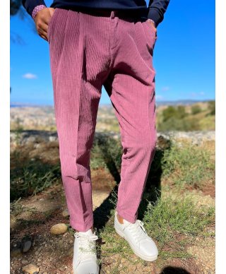 Pantaloni in Velluto glicine Paul Miranda - Made in Italy